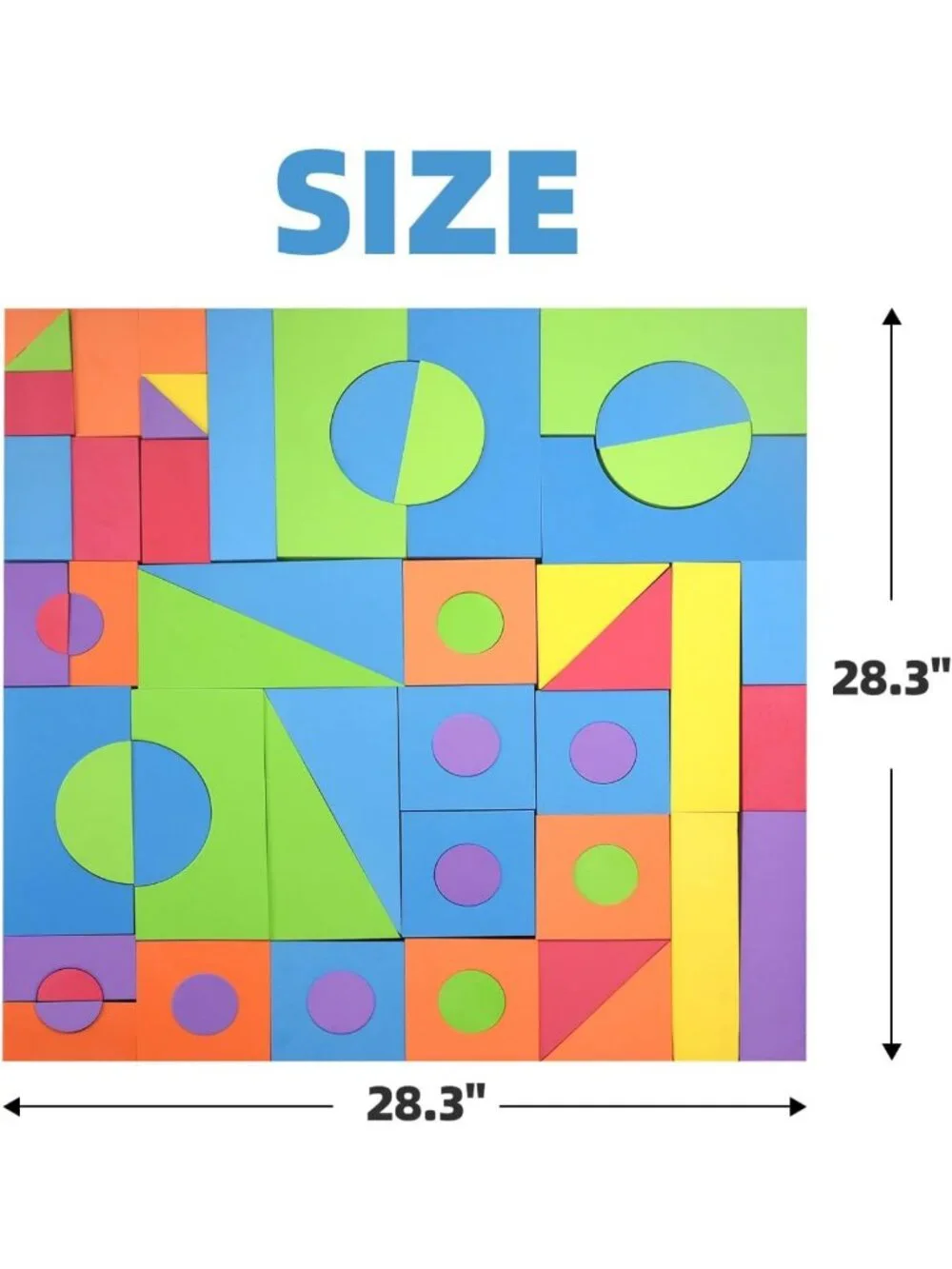 Large Foam Building Blocks Set for Toddlers, Non-Toxic Stacking Toy, 30 Pieces